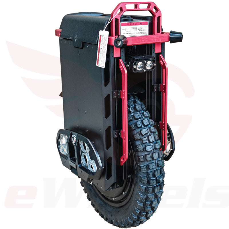 Red and black Extreme Bull Commander Mini suspension electric unicycle